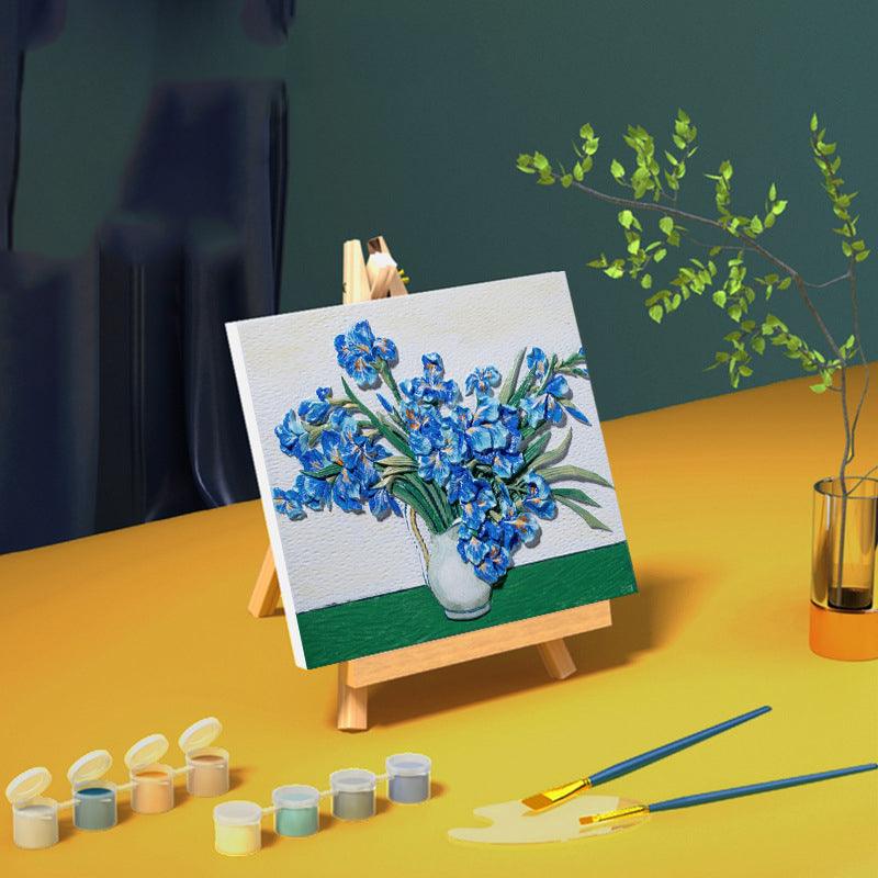 Relief Van Gogh's Irises DIY 3D Oil Painting Kit