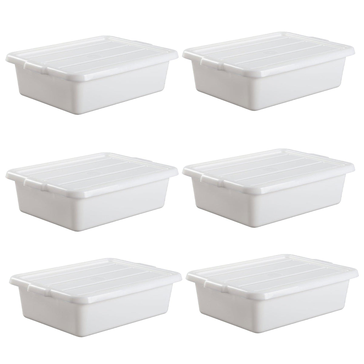 6-Pack Commercial Meat Tubs with Lids