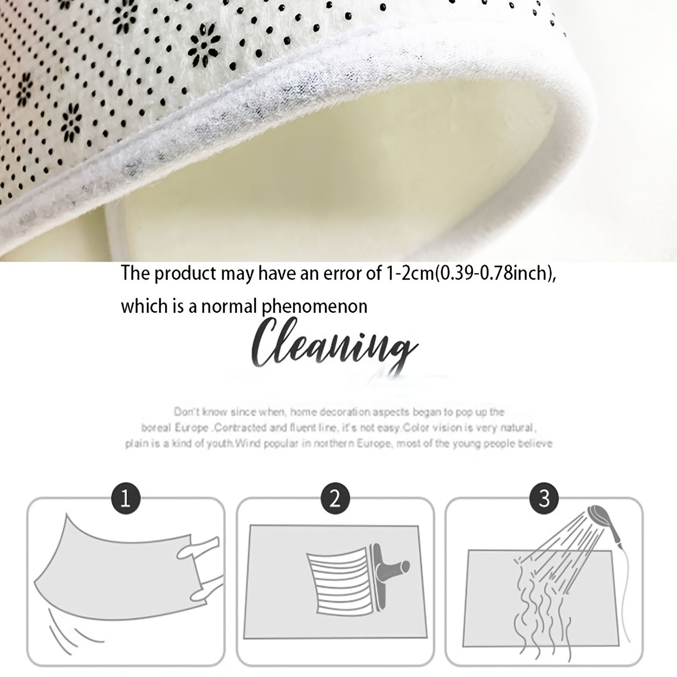 Black Tableware Mat - 1 Piece Kitchen, Bathroom, Living Room, Bedroom, and Entrance Common Carpet DSers Fulfillment