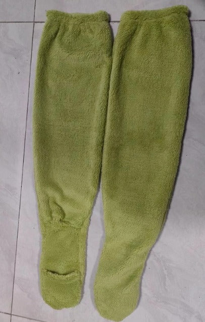 Indoor Plush Warmth Long Socks Cute Fuzzy Socks Over Knee Winter Leg Warmers Plush Sock Slippers Cozy Stocking