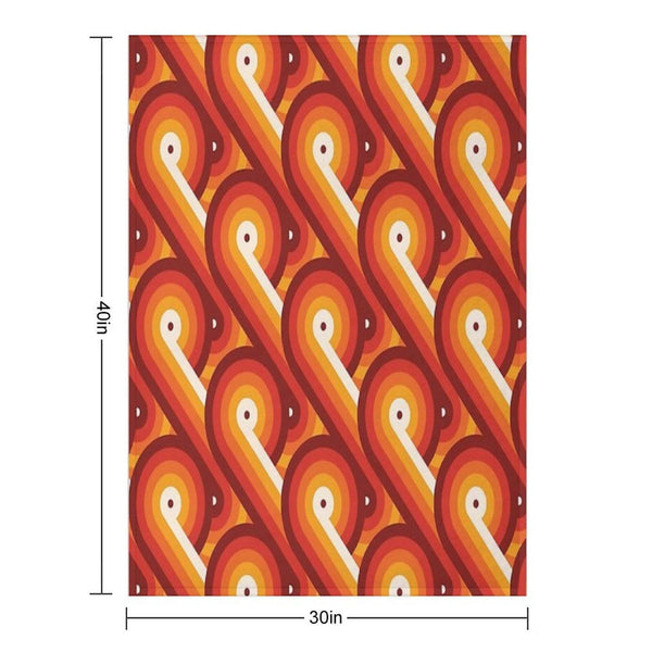 Disco Circles Geometric Pattern – “The Rogue” Palette Throw Blanket