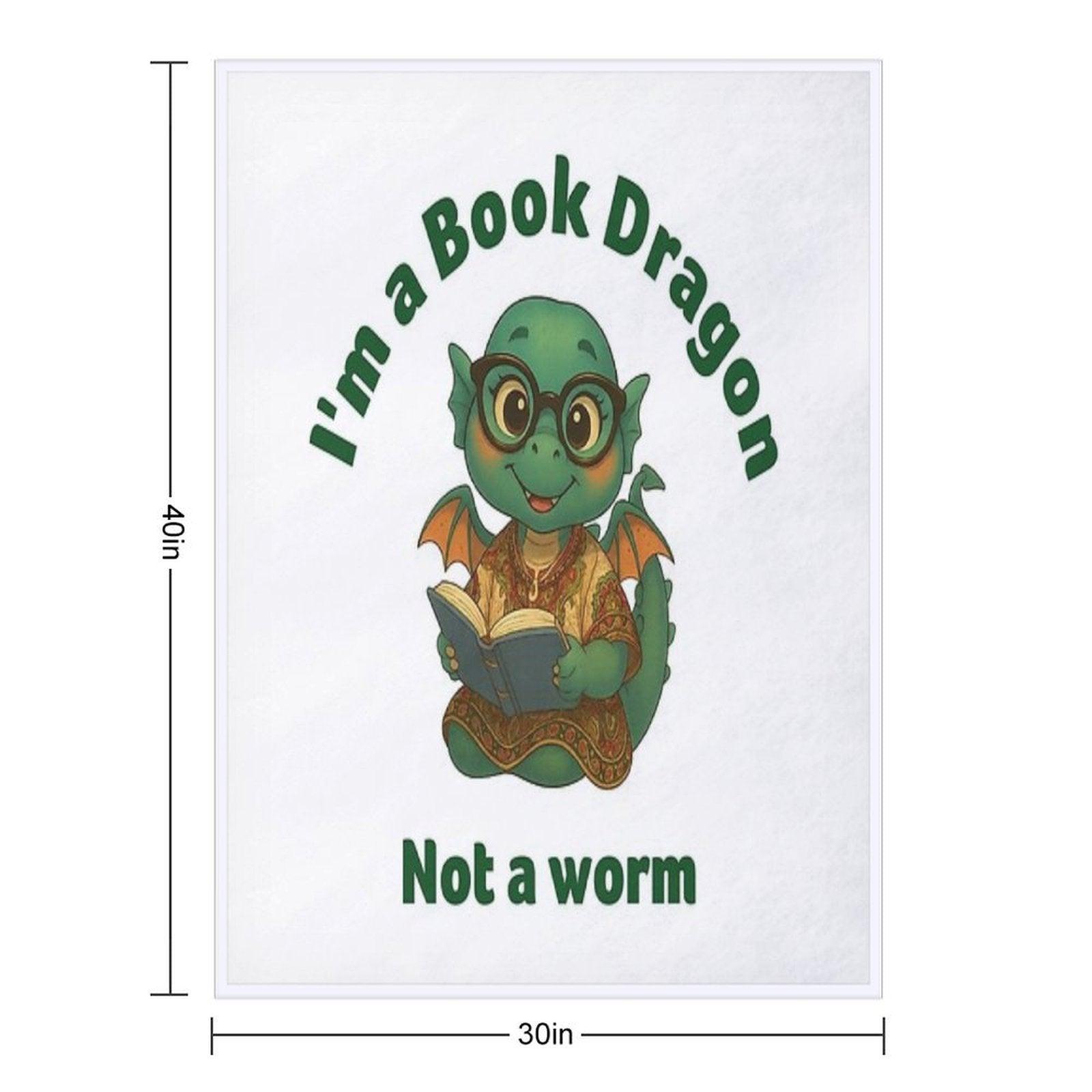 I'm A Book Dragon, Not A Worm Generic Throw Blanket