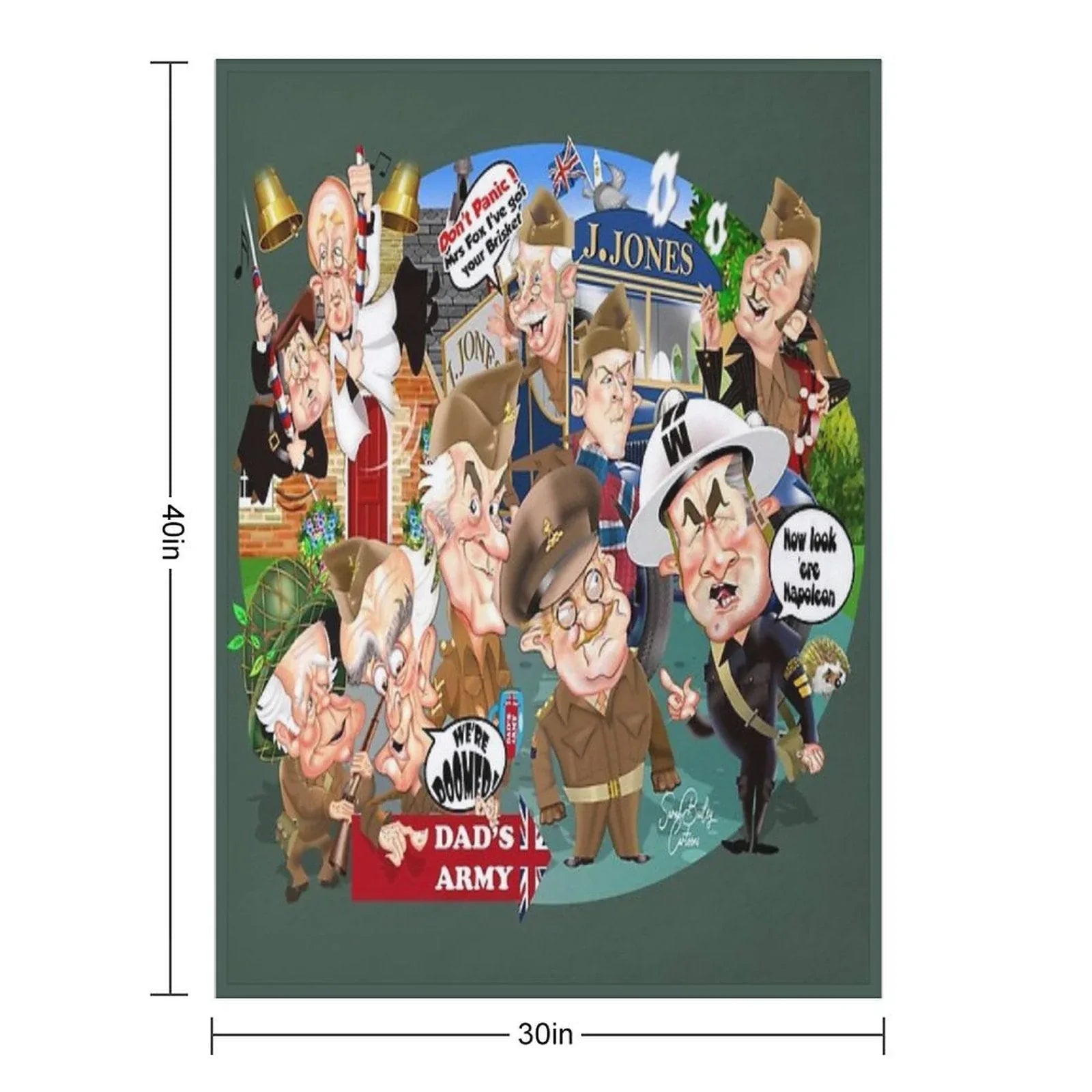 Dads Army Collective Throw Blanket
