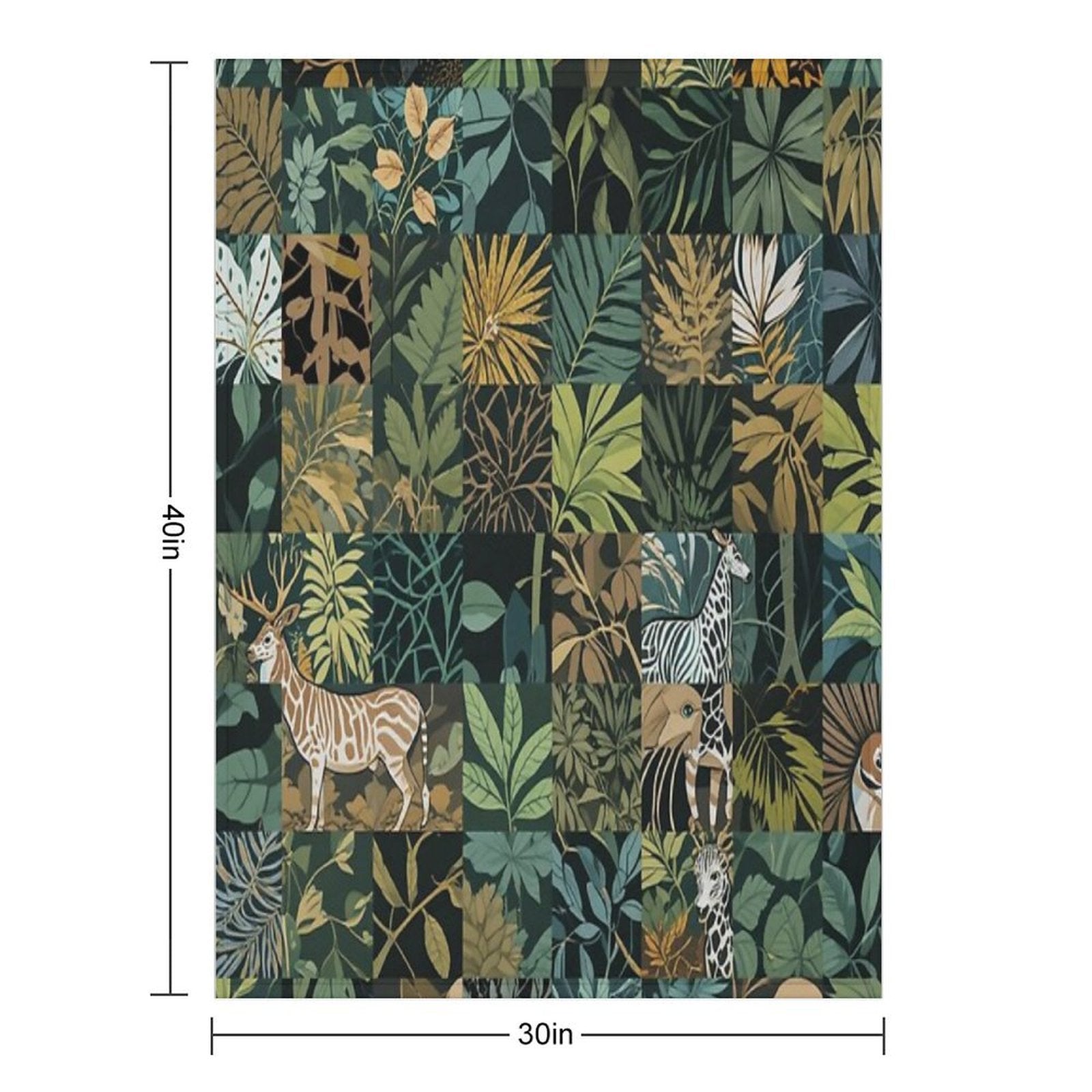 Mixed Tropical Patterns Gift-ready Throw Blanket