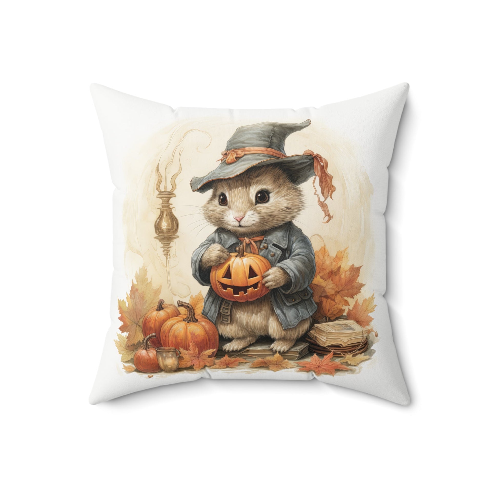 Microsuede Cushion / Fall & Halloween Art - Beatrix Potter Inspired Collection