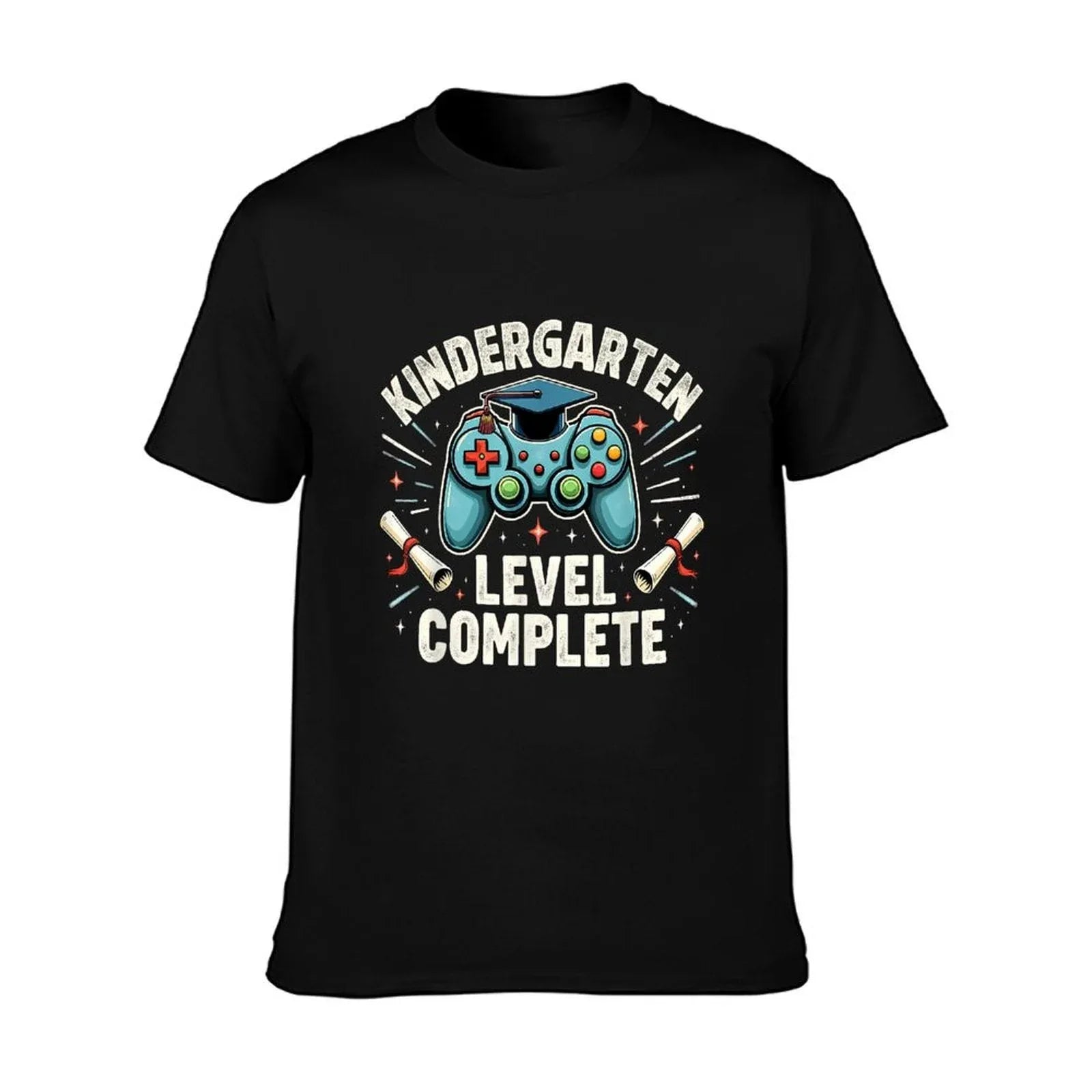 Kindergarten Level Complete Funny Graduation 2025 Gamer Boys T-Shirt