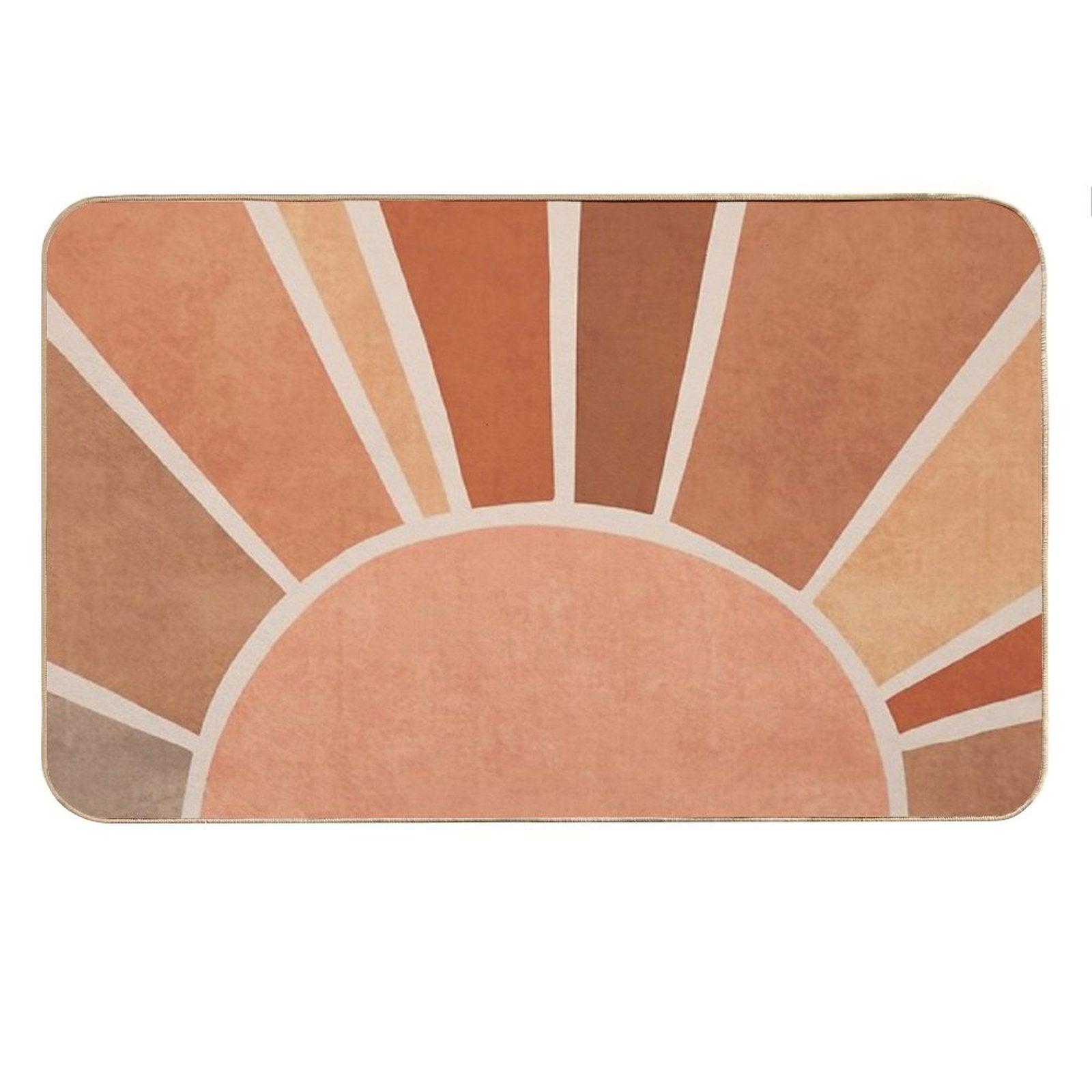 Warm Boho Sunrise Bath Mat