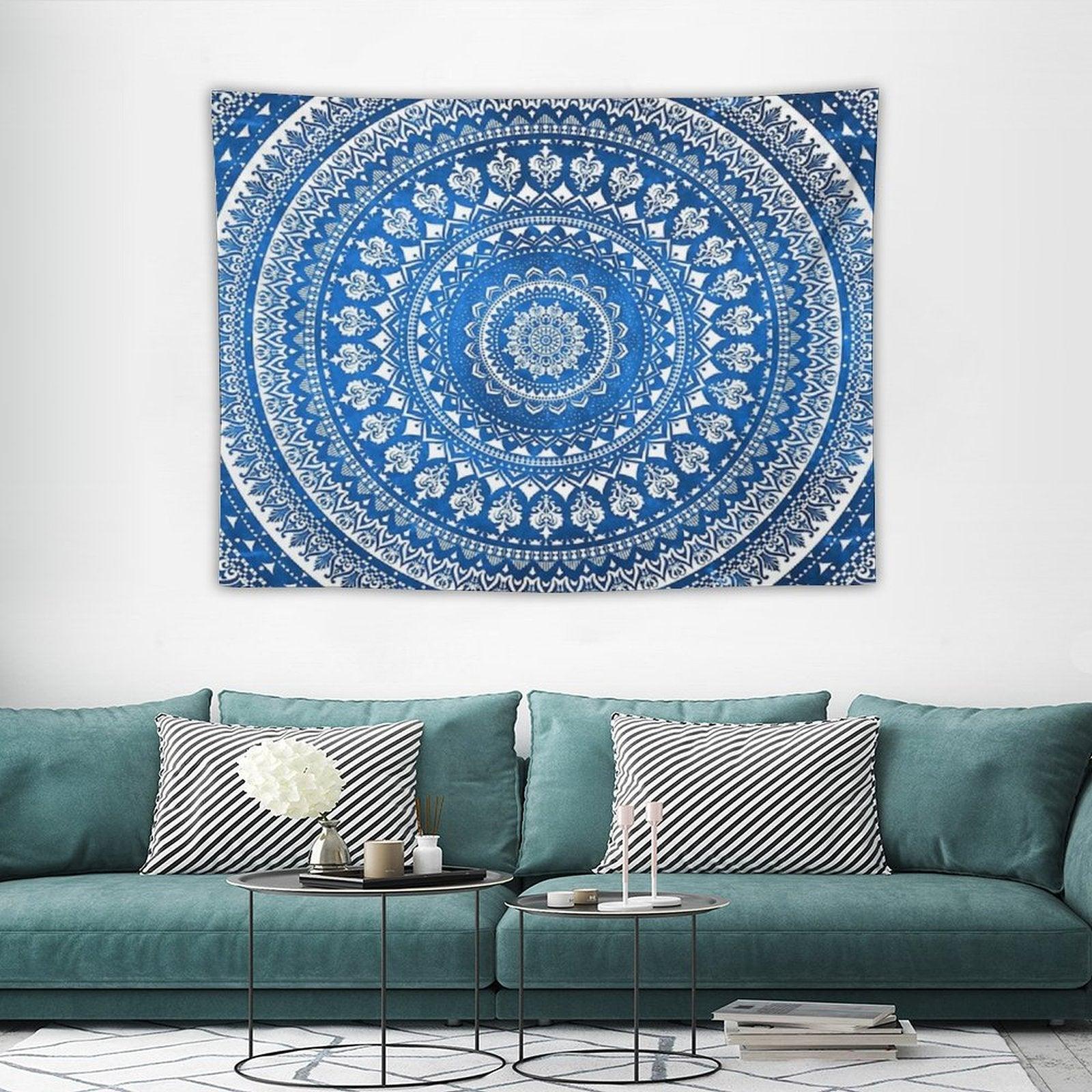 Mandala Blue Tapestry