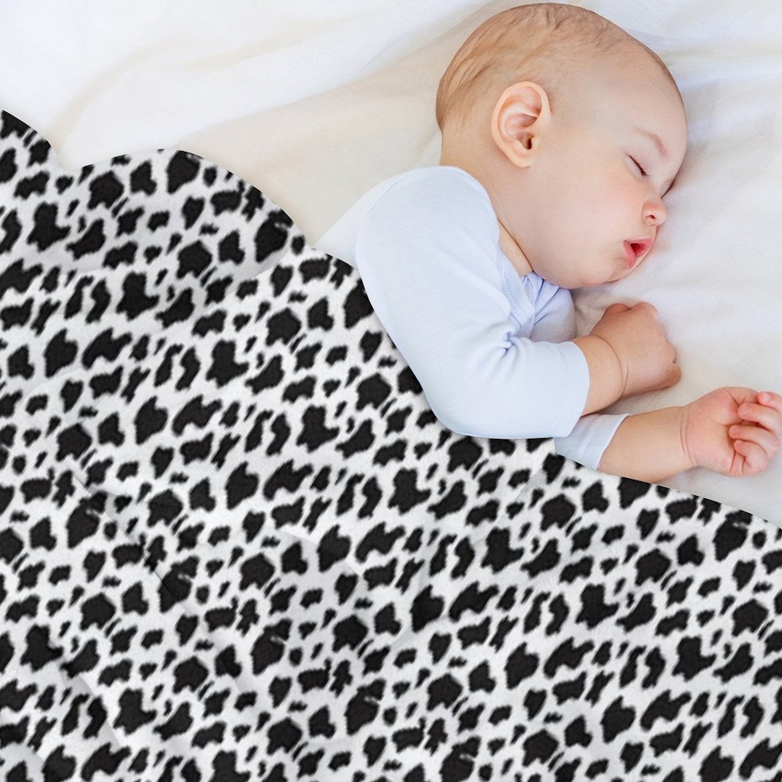 Cow Print Wrinkle-free Throw Blanket