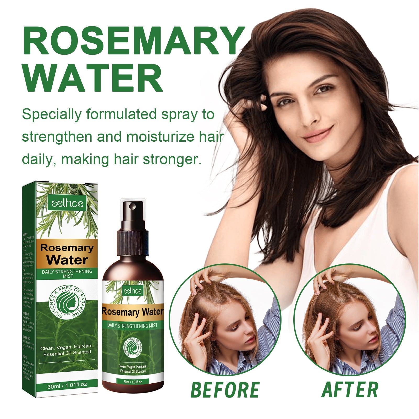 Rosemary Water, Moisturize Hair Roots Repair Damaged Hair Strengthen Hair And Prevent Hair Loss