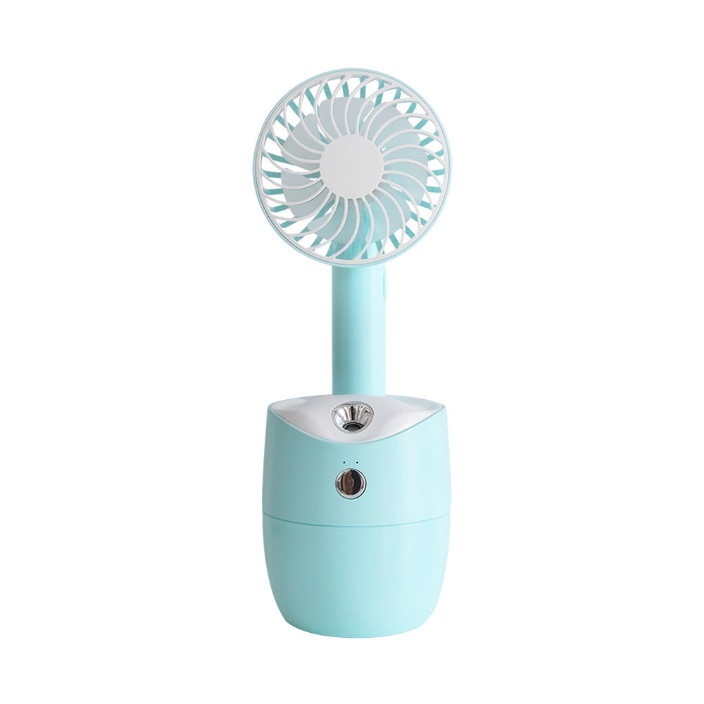 New Rotary Spray Fan USB Rechargeable Mini Humidifier Portable Silent Shaking Head Fan