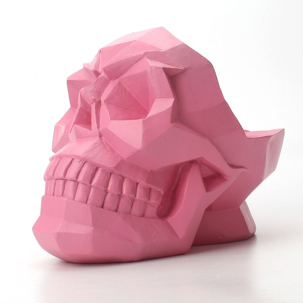 Skull desktop organizer storage box phone holder