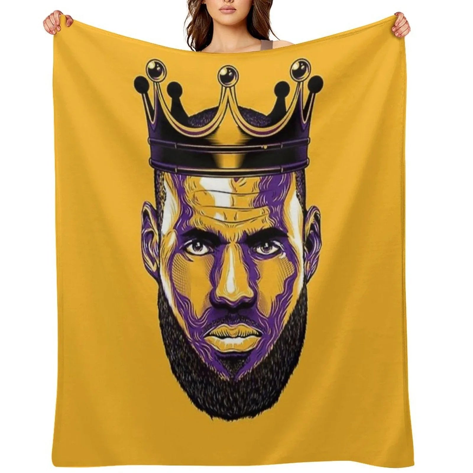 King Lebron James Throw Blanket