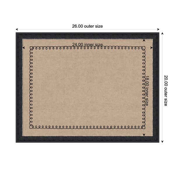 Pinboard Black Scallop Print