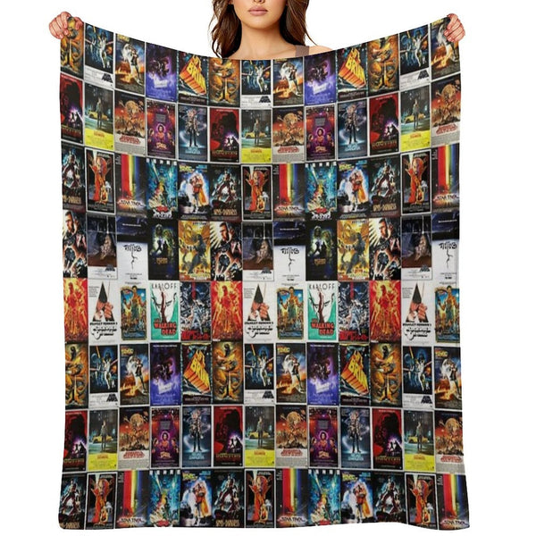 25 Iconic Movies, Movie Poster Collage , Man Cave Poster, Movie Lover Gift Compact Throw Blanket