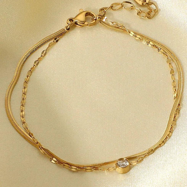 Double-Layered Herringbone Diamond Bracelet - Gifts for You 'n Me