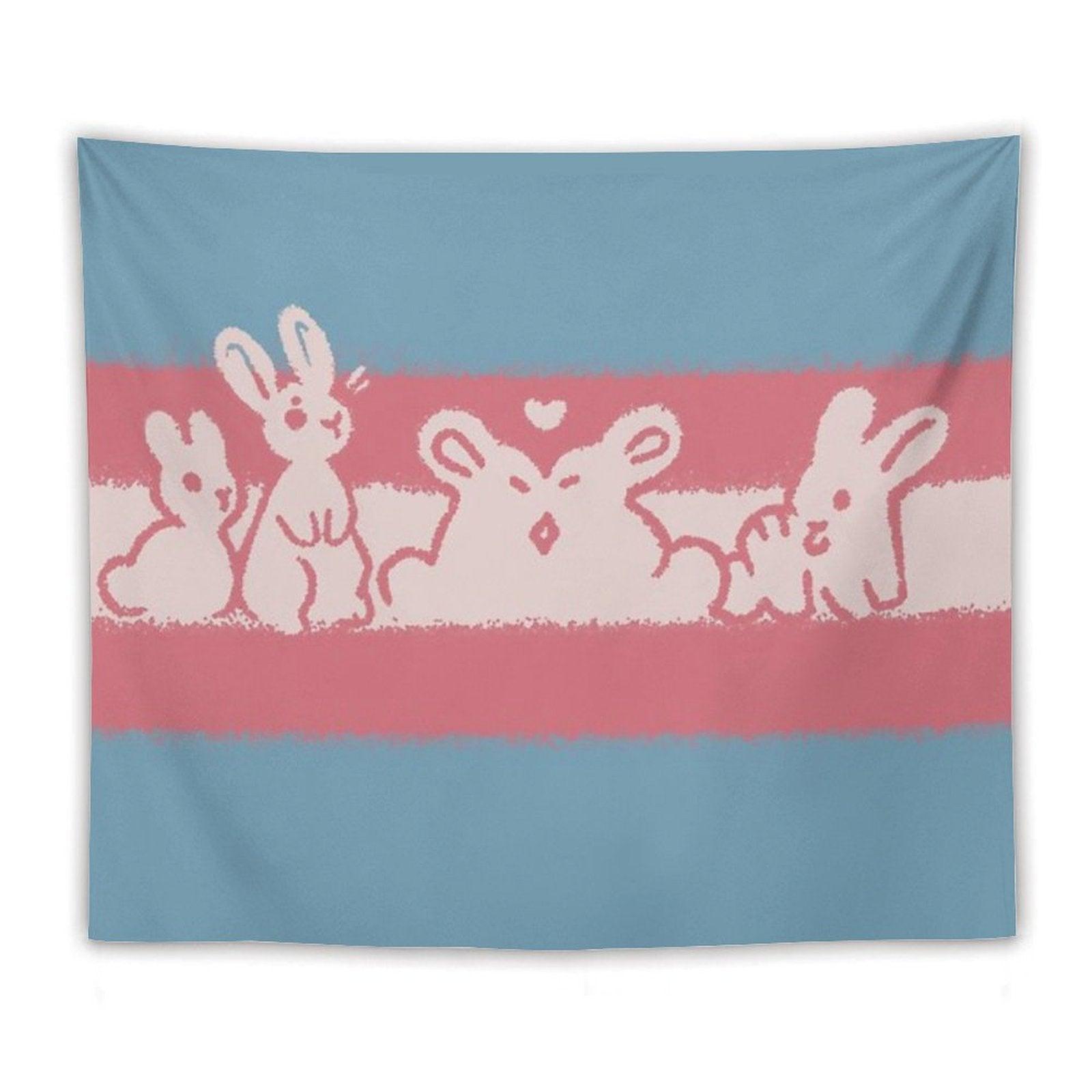 Trans Bun Flag Tapestry