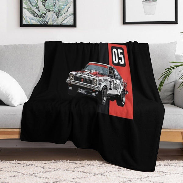 Holden Brock Torana Black And Red Stripe Throw Blanket