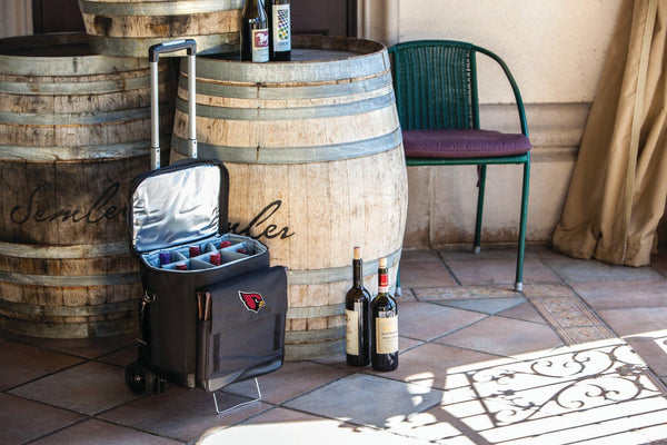 Arizona Cardinals - Cellar 6-Bottle Wine Carrier & Cooler Tote with Trolley