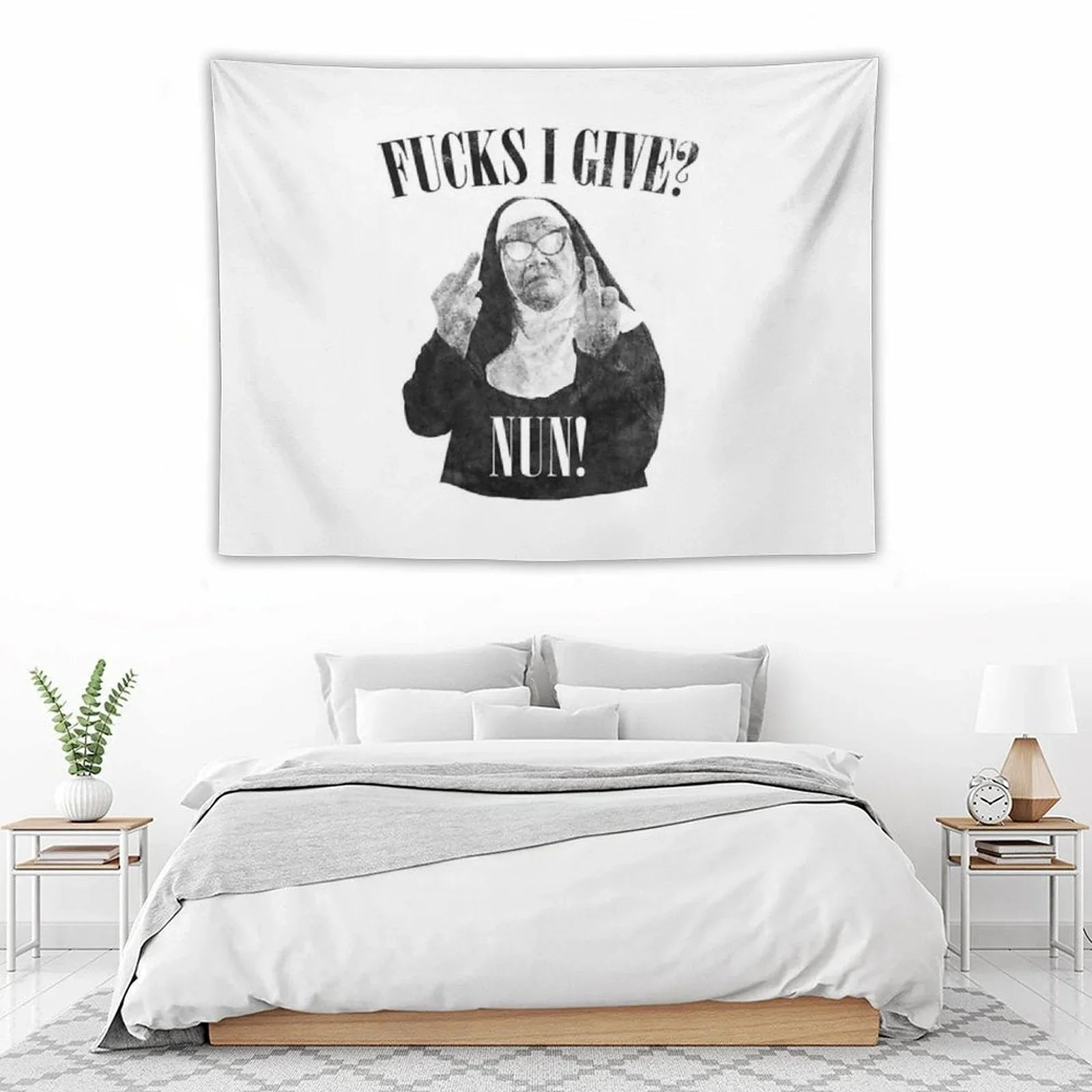 Fuck I Give Nun Tapestry