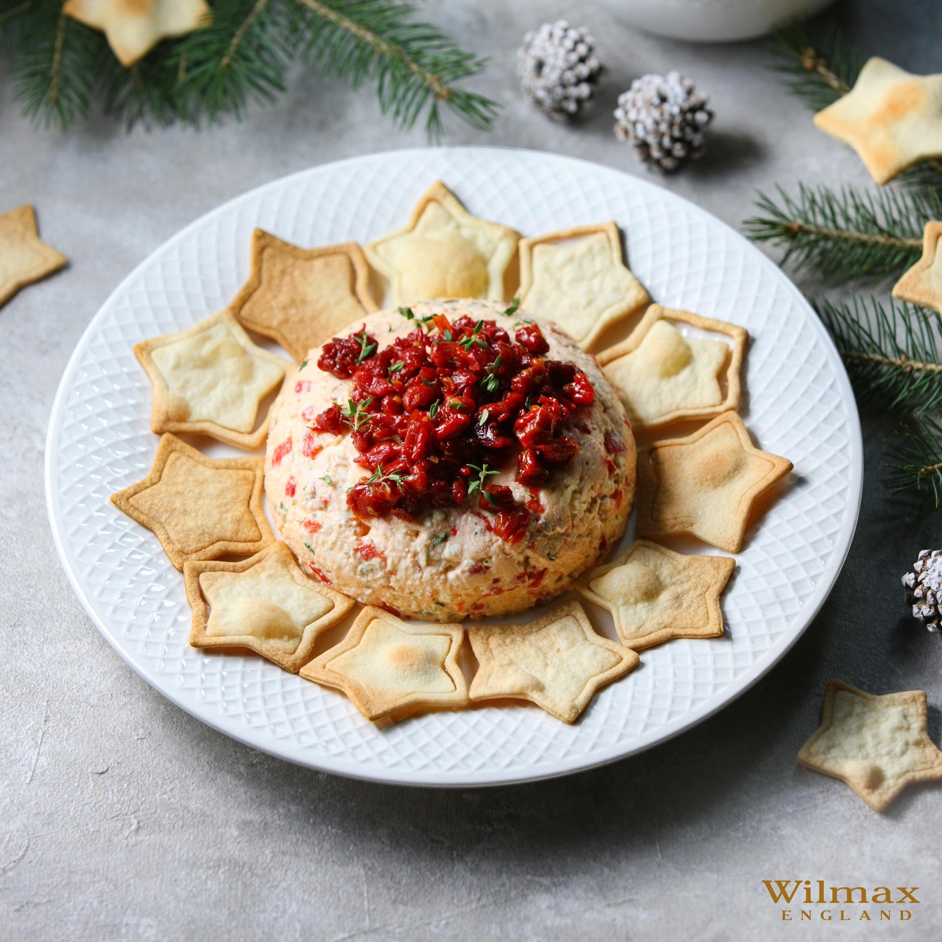 White Dinner Plate With Embossed Wide Rim 10