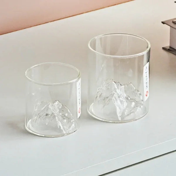 Small Transparent Glass Coffee Cup Mountain Glass Whisky Heat Resistant Tea Drink Milk Juice Cup Cups Drinking Glasses
