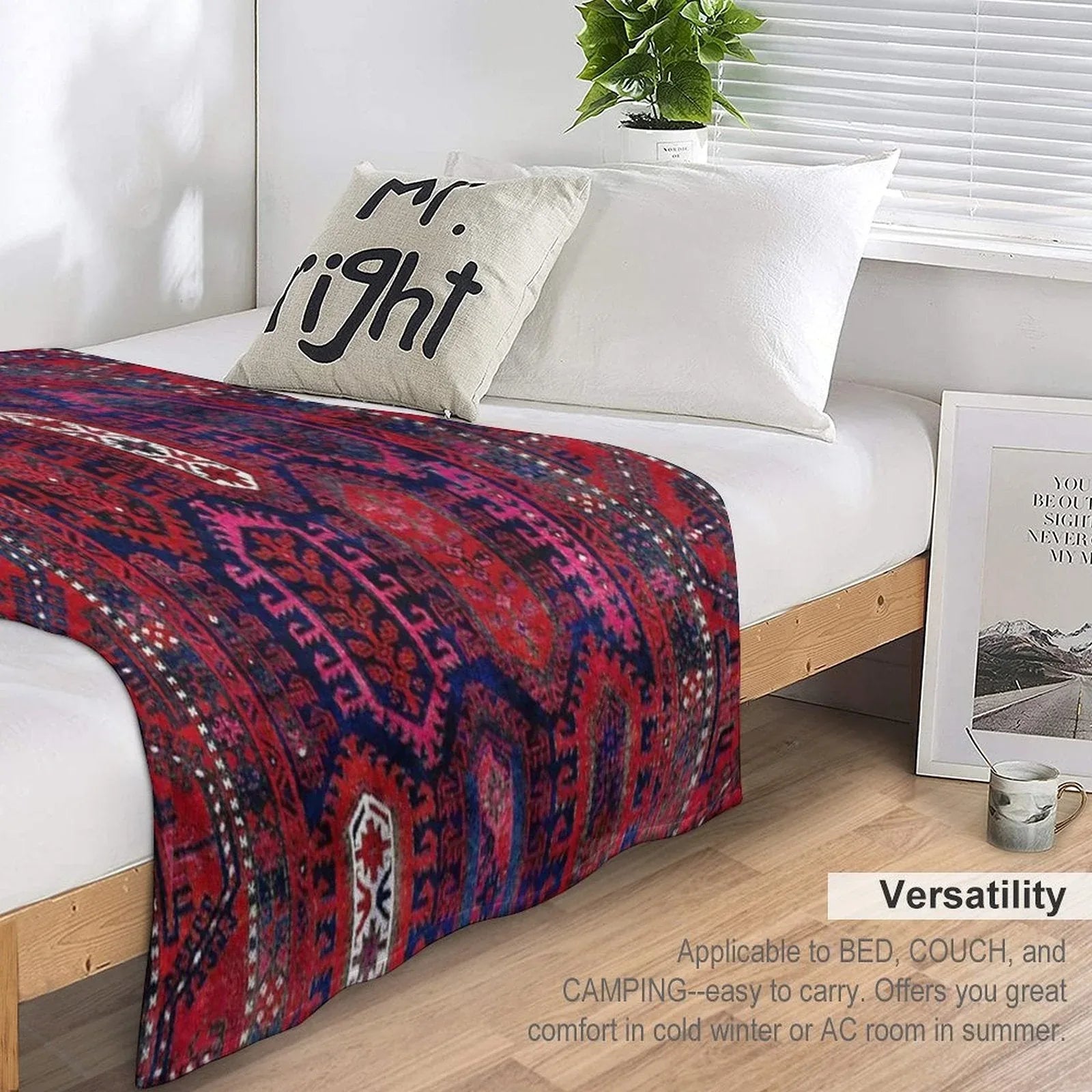 Timuri Herat  Antique Afghanistan Tribal Rug Print Throw Blanket
