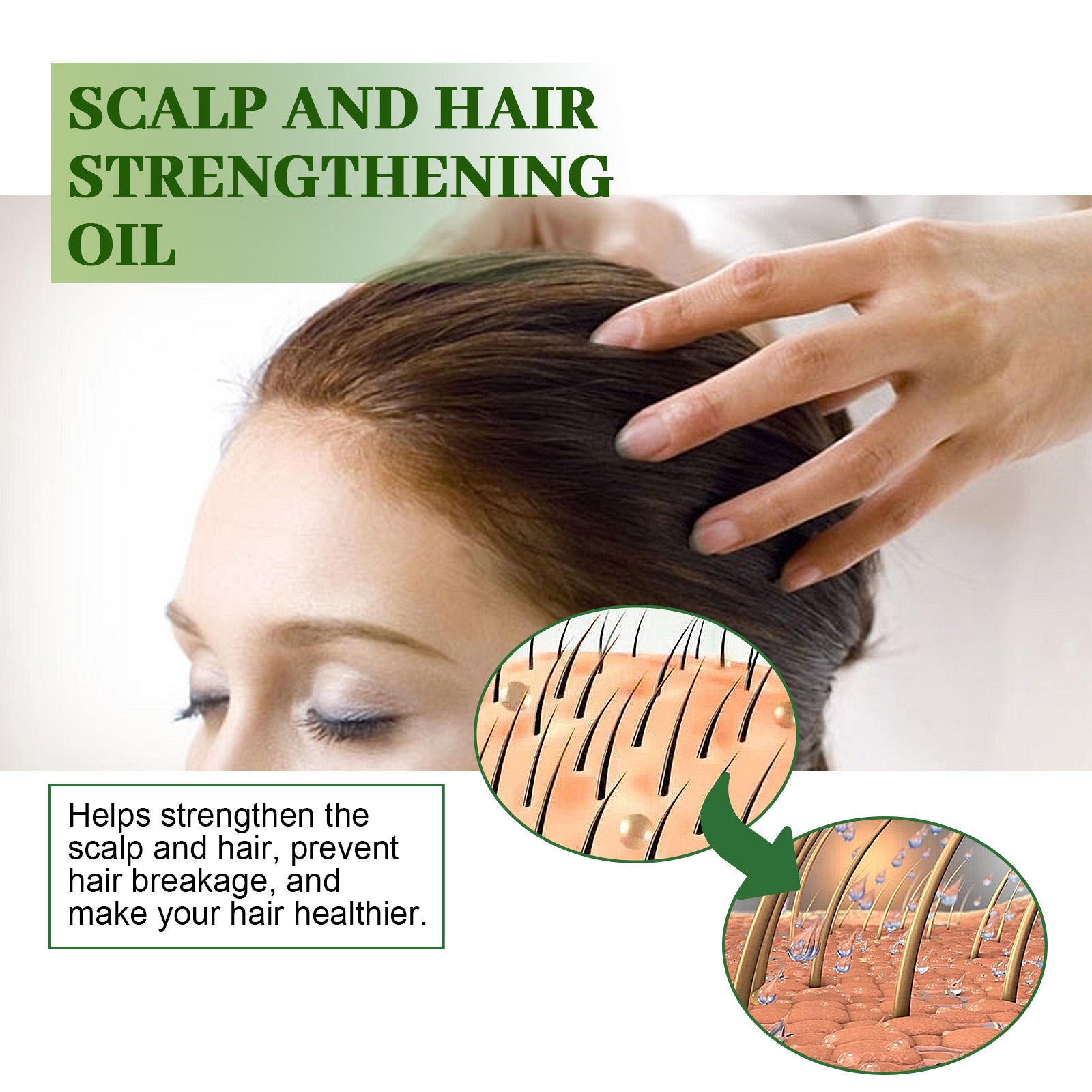 Scalp & Hair Strengthening Oil, Hair Thick Hair Solid Hair Soft Hair Dry Damaged Care