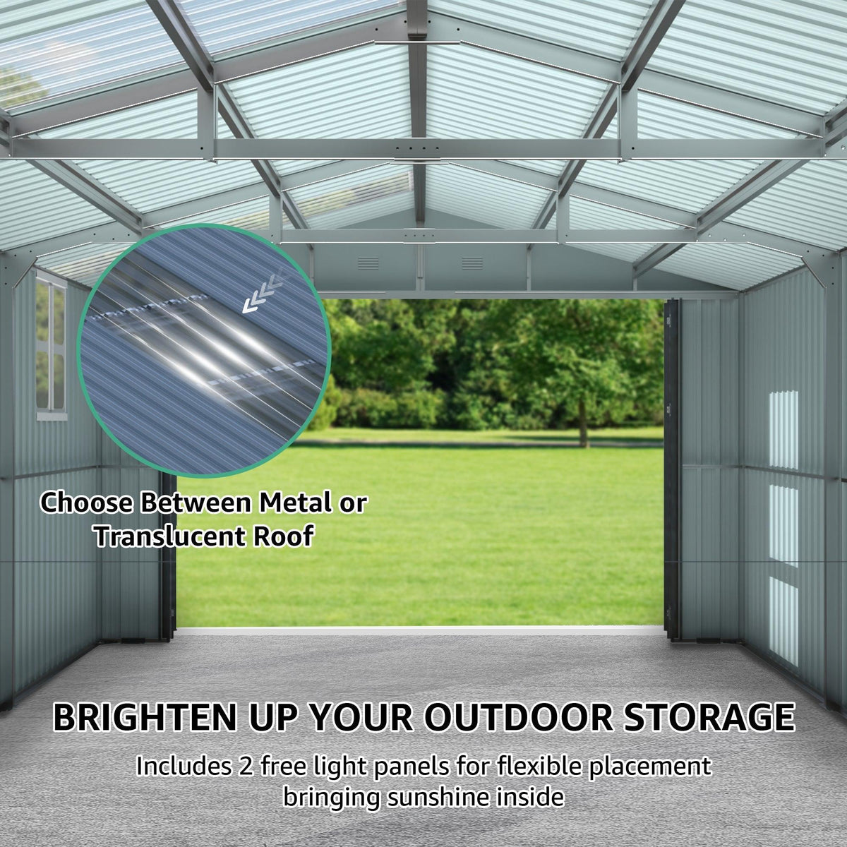Upgraded 13x20FT Outdoor Storage Shed