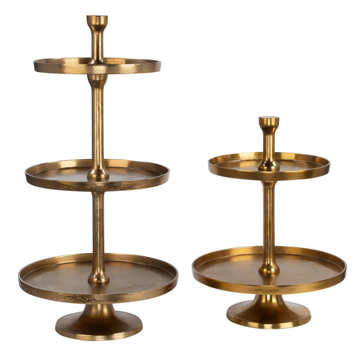 3 Tier Plate Gold Stand - 35