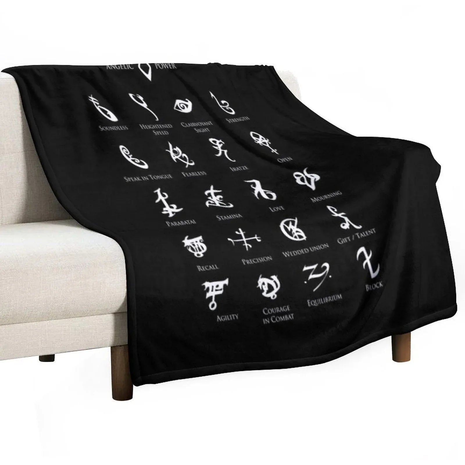 Runes Map Throw Blanket