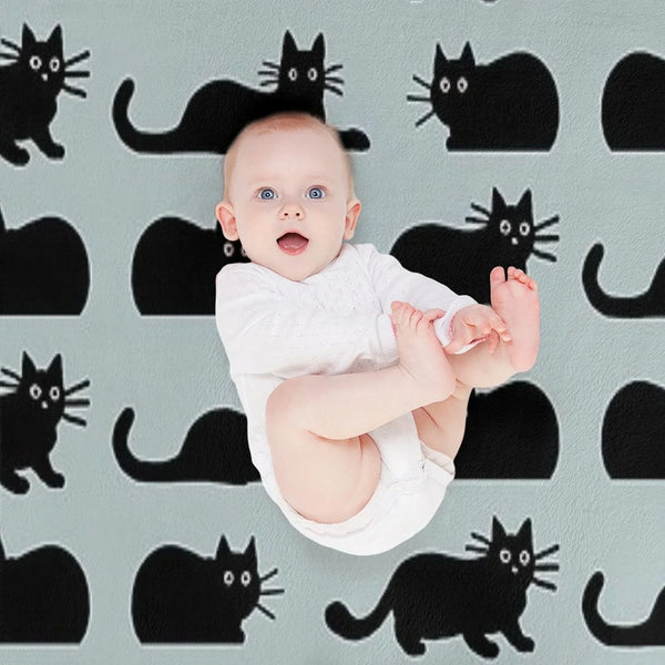 Black Cat Throw Blanket