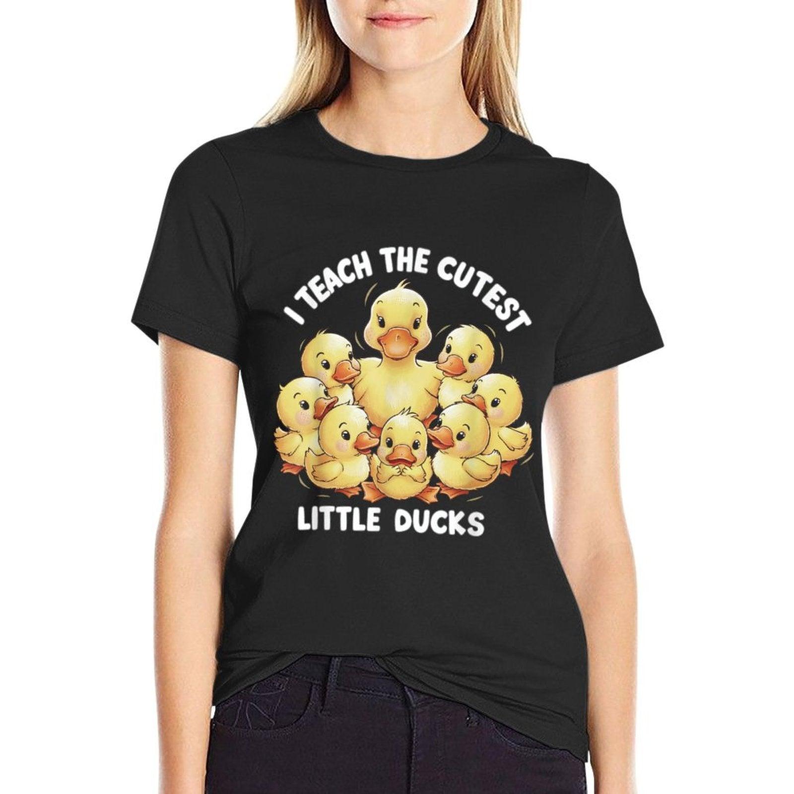I Teach Cutest Little Ducks Kindergarten Era Teacher Gifts T-Shirt