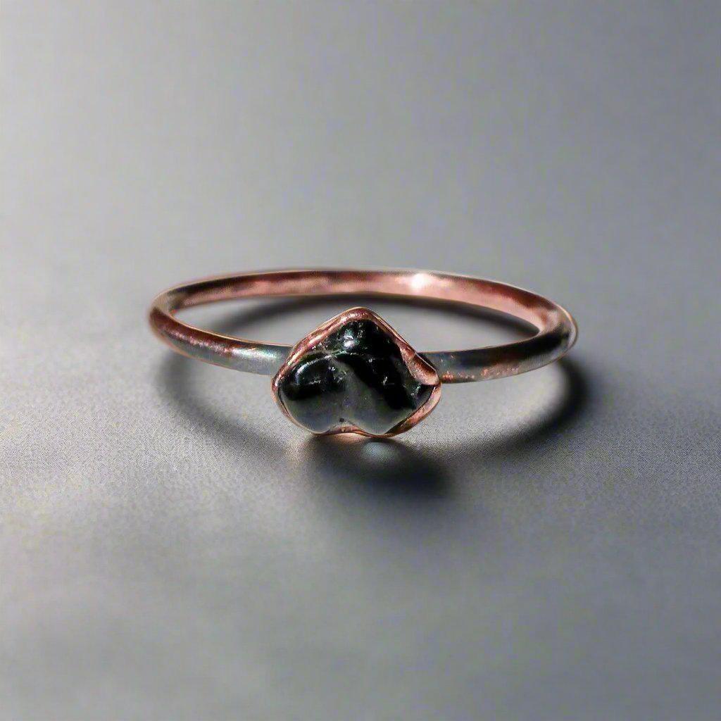Copper Black Tourmaline Ring - Grounded Self | By Blackbird & Sage