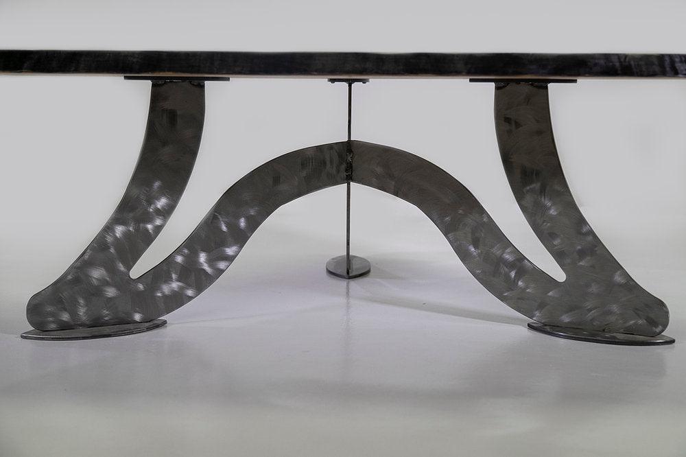 Wavy Tiger Maple Racetrack with Scalene Base