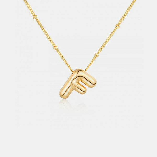 Gold Initial Letter Pendant Necklace - Gifts for You 'n Me