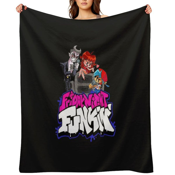 Friday Night Funkin Battle Rap Plush Throw Blanket