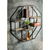 Iron and Wood Hexagonal Shelf