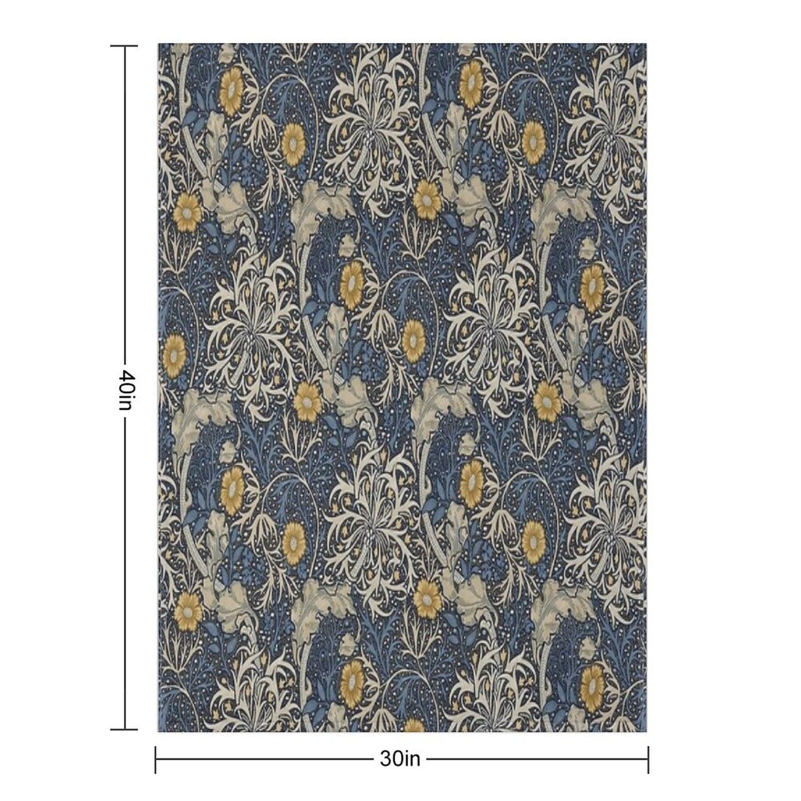 William Morris Seaweed Gift-ready Throw Blanket