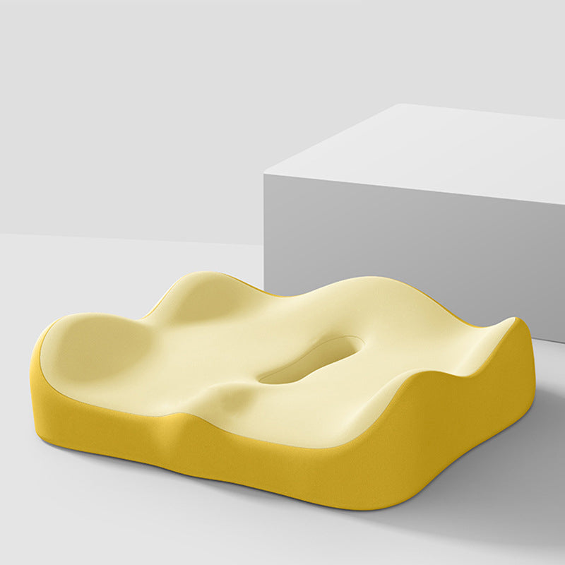 Memory foam car seat cushion. Ergonomic support. Relieves back/coccyx pain. Universal fit.