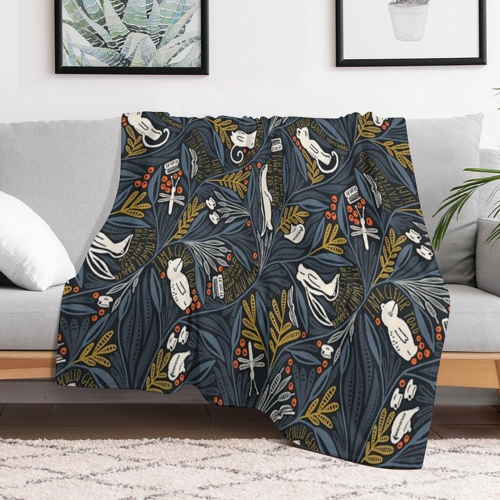 Wind in The Willows Throw Blanket