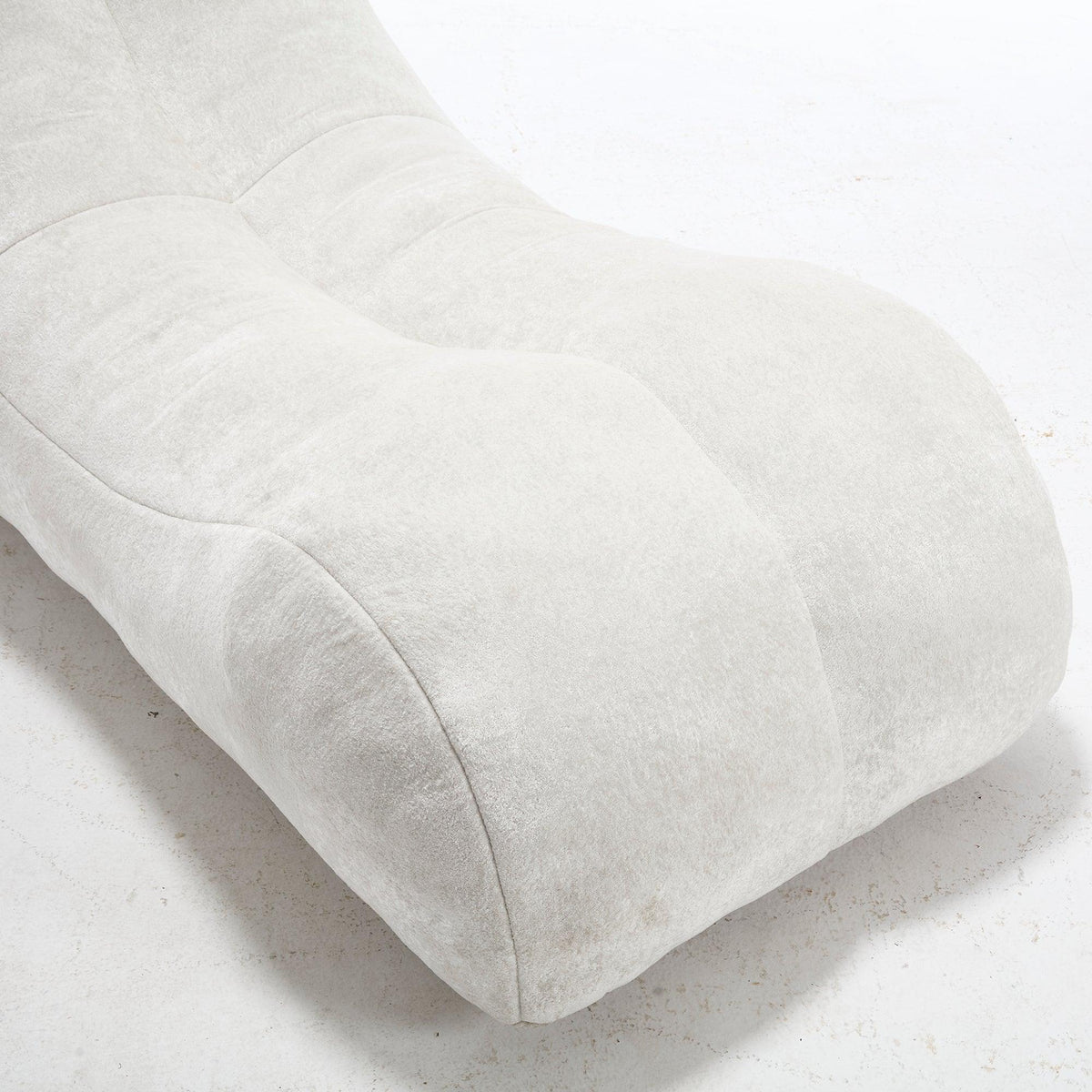 White Polyester Bean Bag Sofa‑Lounger