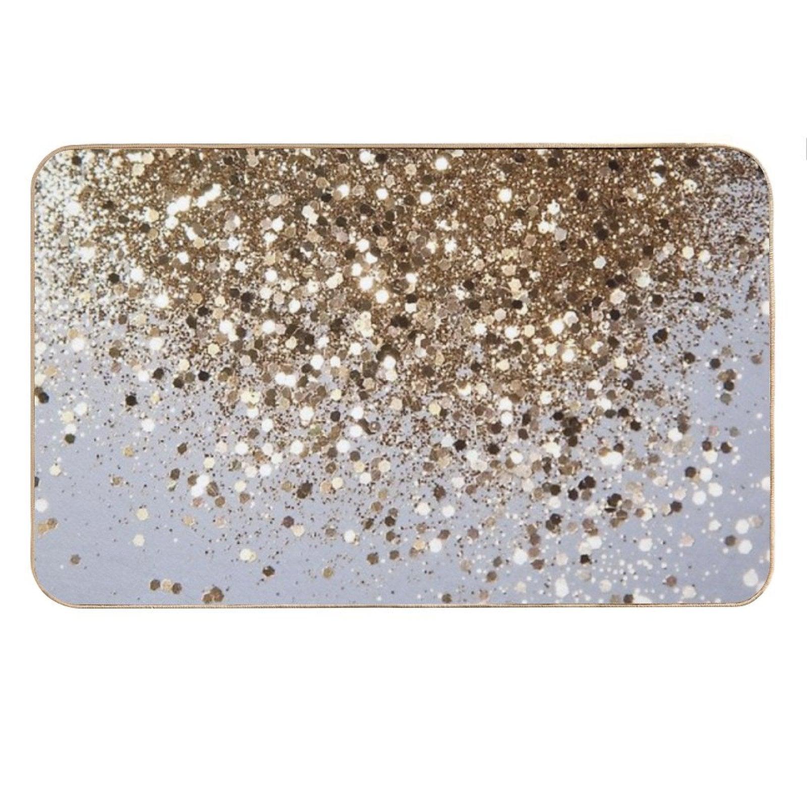Gold Glam #1 (Photo of Glitter Only - Not Reflective) Bath Mat