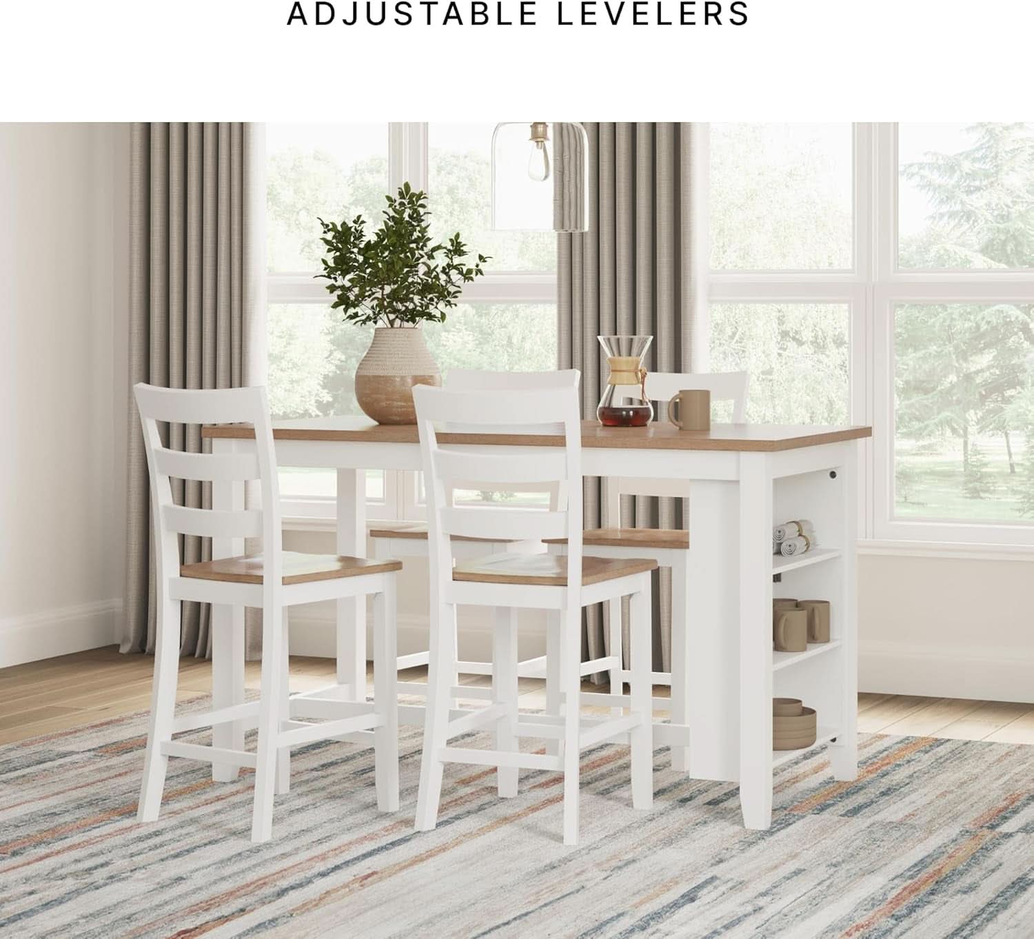 Intercontinental Mango Wood Dining Table Set Cerulean