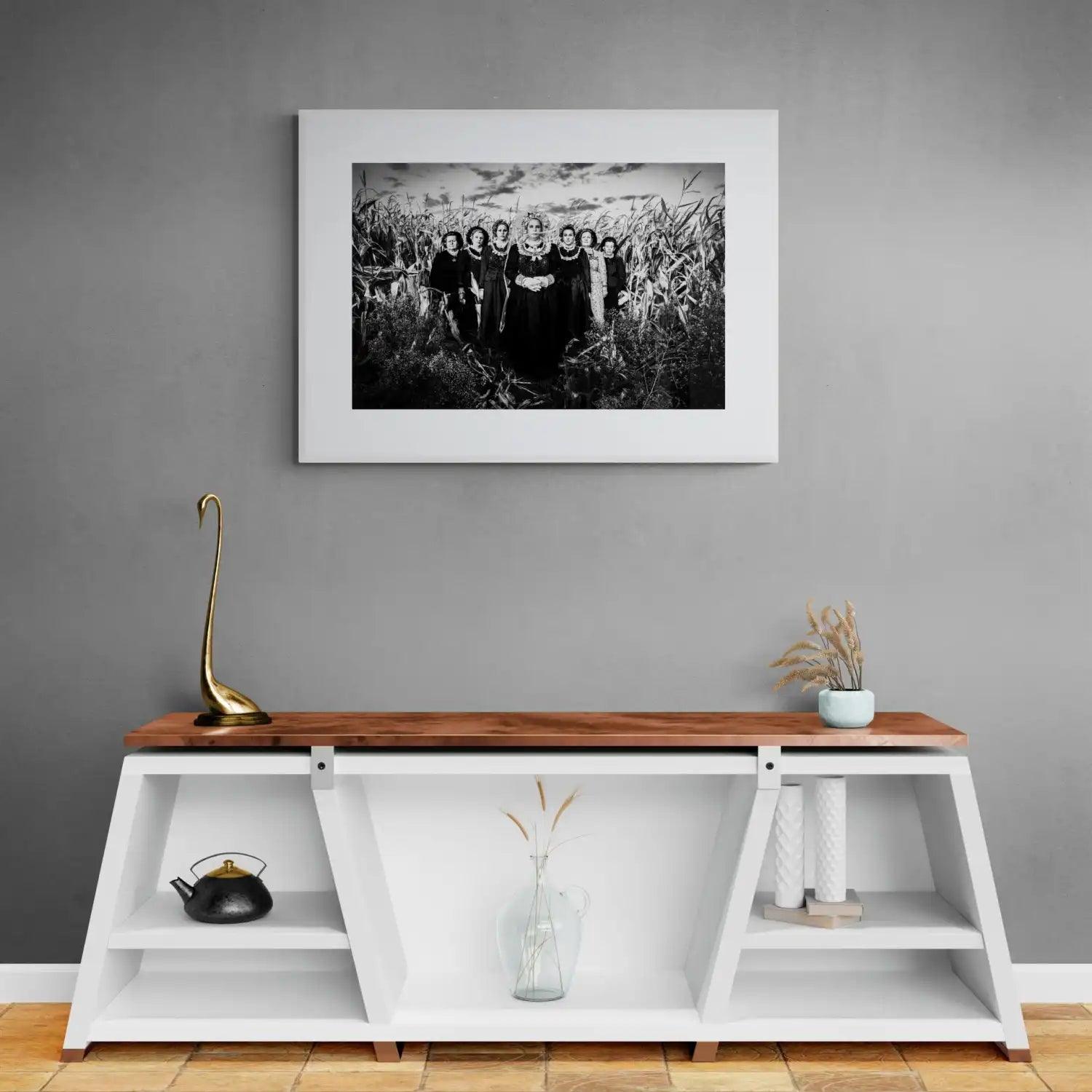 Limited Edition numbered and signed. Cornfield, Thrace | Black-and-white wall art photography from Greece