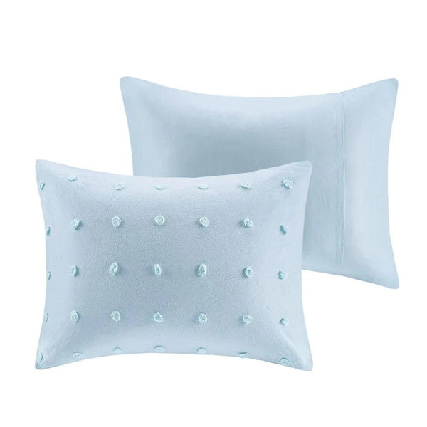 Brooklyn Cotton Jacquard Comforter Set with Euro Shams and Throw Pillows - Gifts for You 'n Me