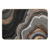 Elegant Black And Gray Faux Marble with Gold Veins Bath Mat