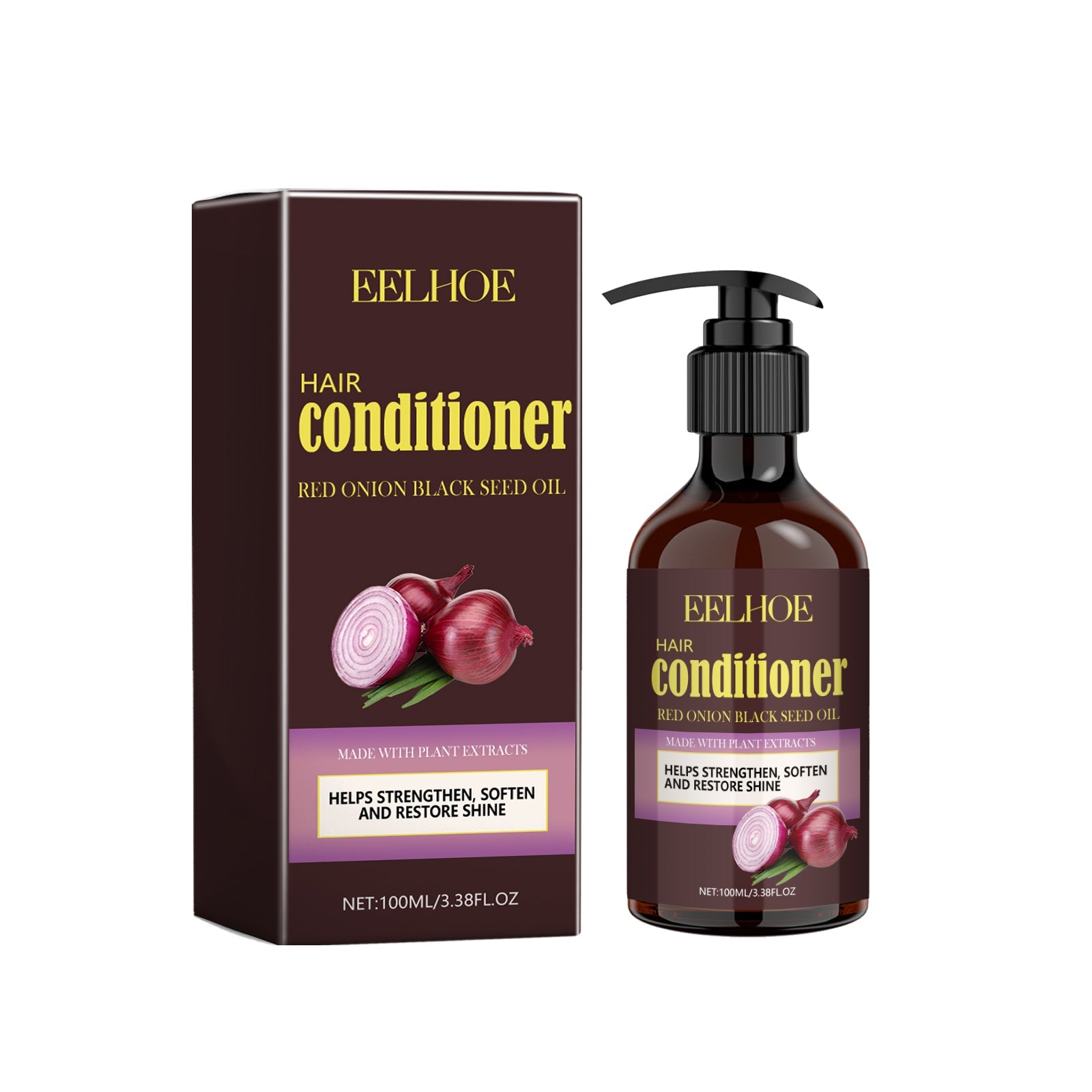 Red Onion Black Seed Oil Hair Conditioner, Nourish The Dry Short-Tempered Smooth And Glossy Hair End Fragrance Conditioner