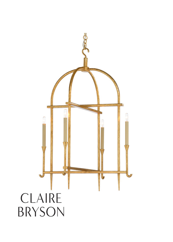 37.5H  Diego Lantern - Gold by Wildwood