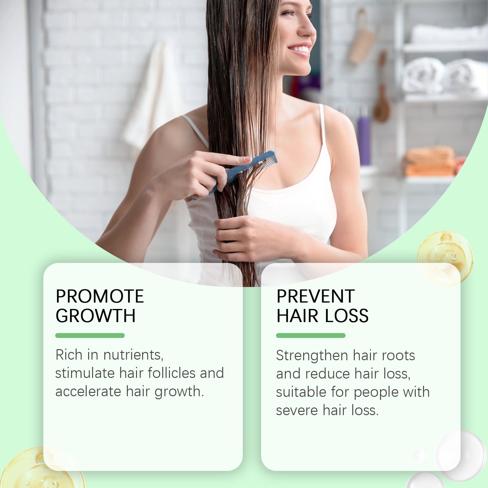 Herbal Rice Water Hair Treatment Spray Scalp Repair Nourishes Dry Hair And Fluffs And Softens Hair Spray